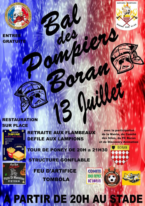 bal des pompiers et feu d'artifice