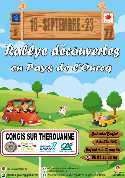 Rallye découvertes en Pays de l'Ourcq et Pays de Meaux le 16 septembre 2023
