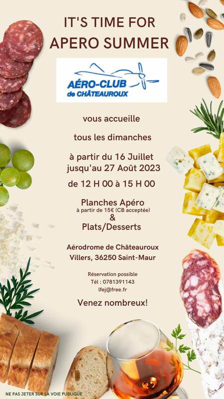 Apéro Summer à l'aéro-club de Châteauroux-Villers