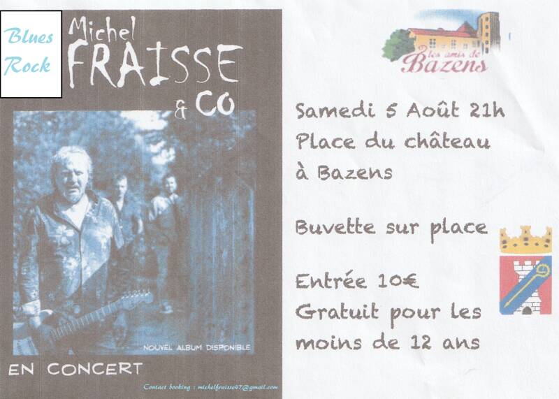 Concert Blues Rock avec Michel Fraisse & Co