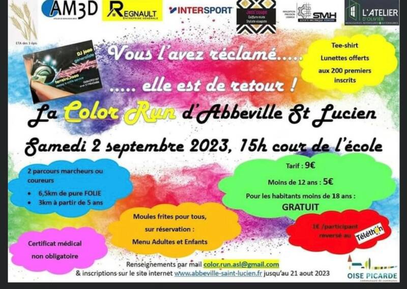 Color Run Abbeville Saint Lucien