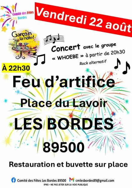 Feu d'artifice et concert
