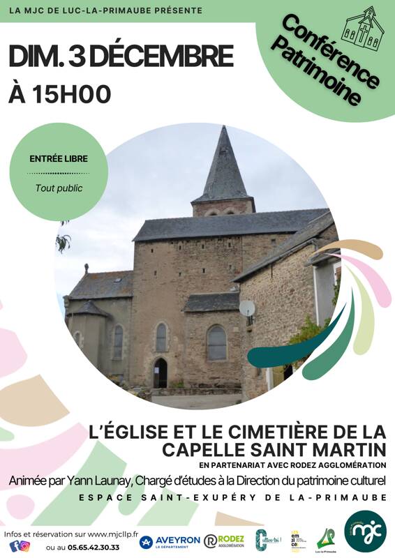 CONFÉRENCE MON PATRIMOINE : L’église et le cimetière de la Capelle Saint Martin