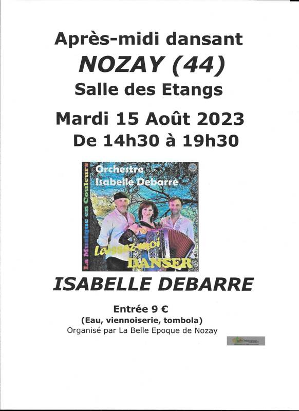 Après-midi dansant à Nozay avec Isabelle DEBARRE  le 15/08/2023