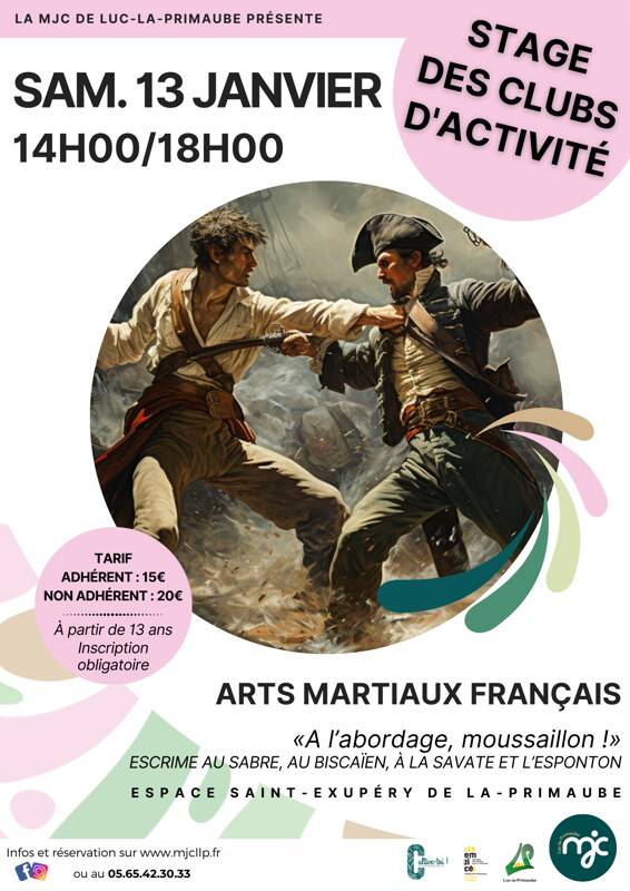STAGE : Arts Martiaux Français « A l’abordage, moussaillon ! »