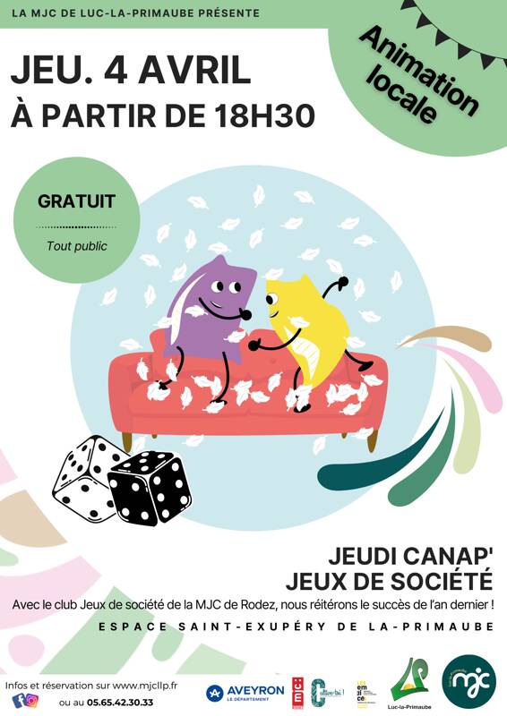 JEUDI CANAP’ : Jeux de société
