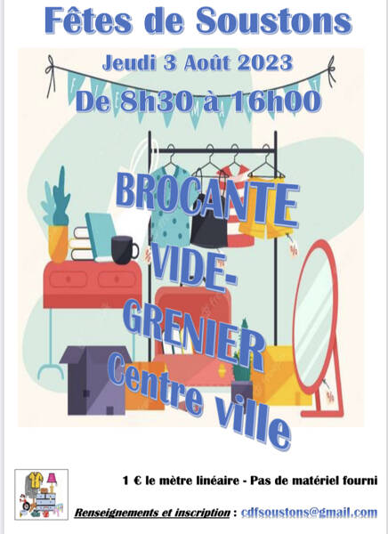 Brocante vide grenier jeudi 3 août 2023