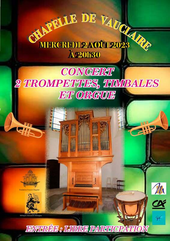 CONCERT, 2 trompettes, timbales et orgue