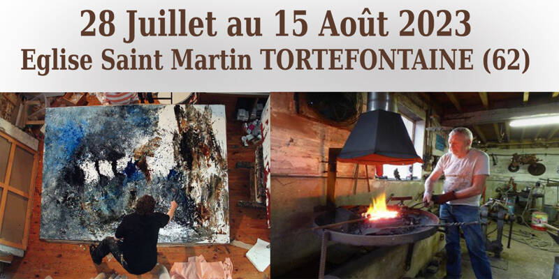 Tortefontaine Du 28 juillet au 15 août Exposition Chris et Marc Tiret ,peintures et sculptures .