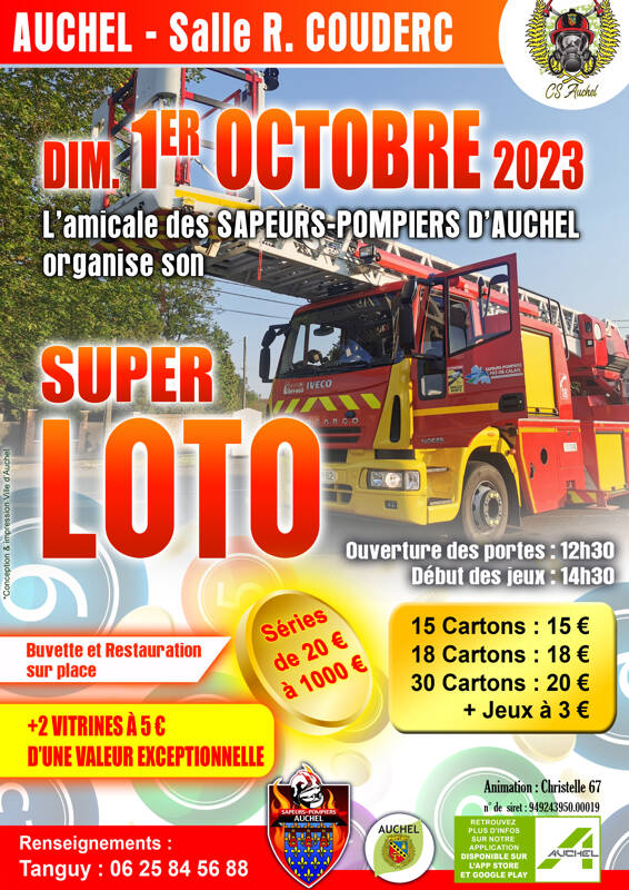 Loto Amicale des Sapeurs-Pompiers d'Auchel