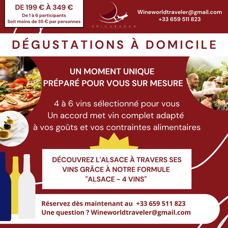 Dégustation de vins à domicile