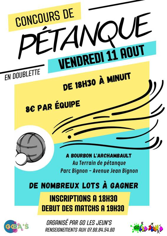 Concours pétanque ouvert à tous