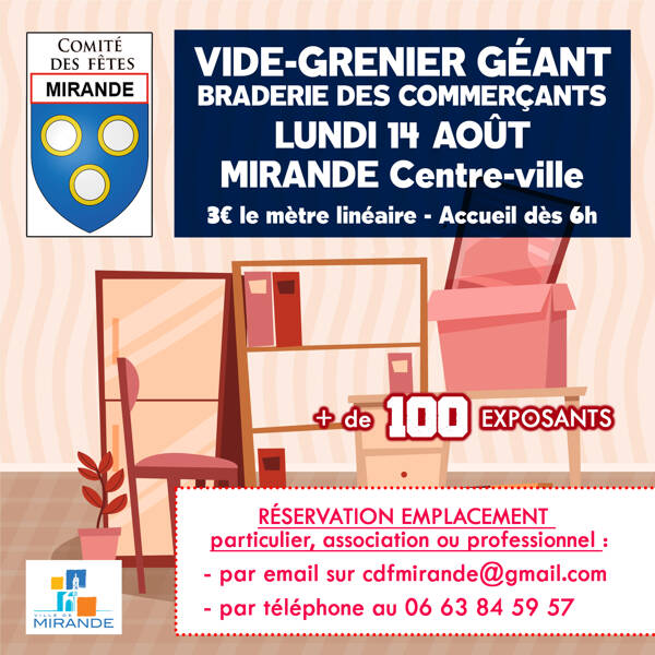 Vide-grenier géant et grande braderie des commerçants