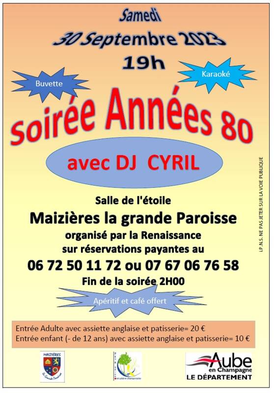 Soirée Années 80