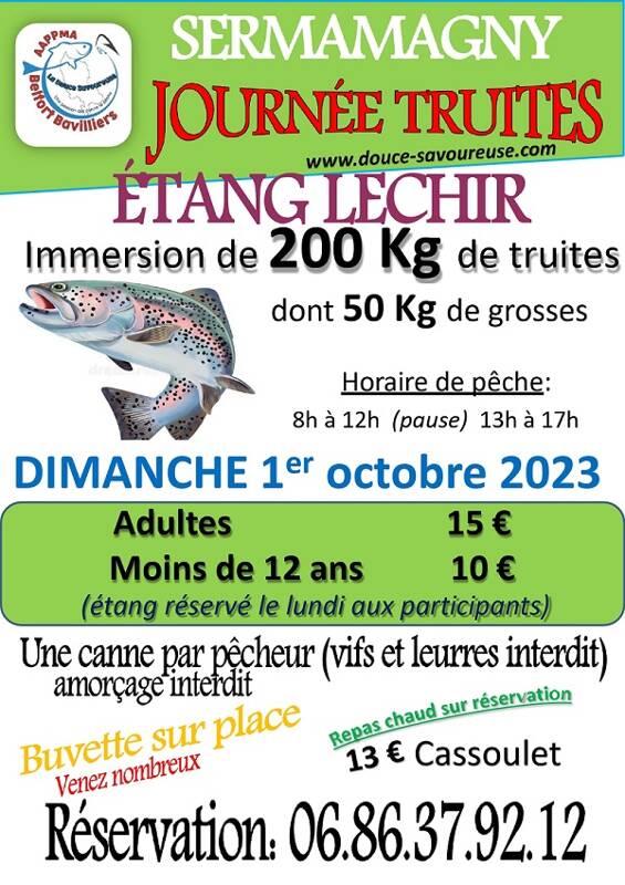 Journée Truites Étang Lechir Sermamagny le 01 octobre 2023