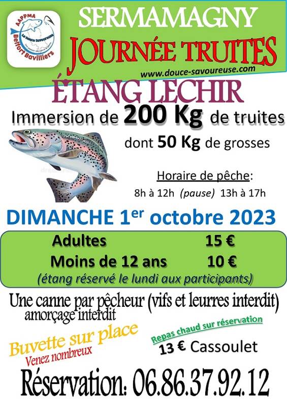 Journée truites 01 octobre 2023 Etang Lechir