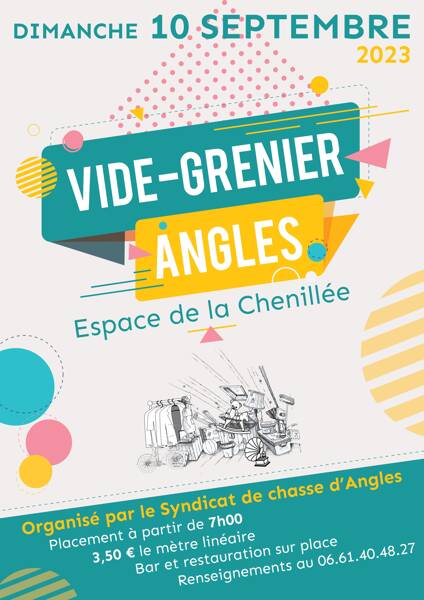 Vide-greniers par le Syndicat de chasse d’Angles