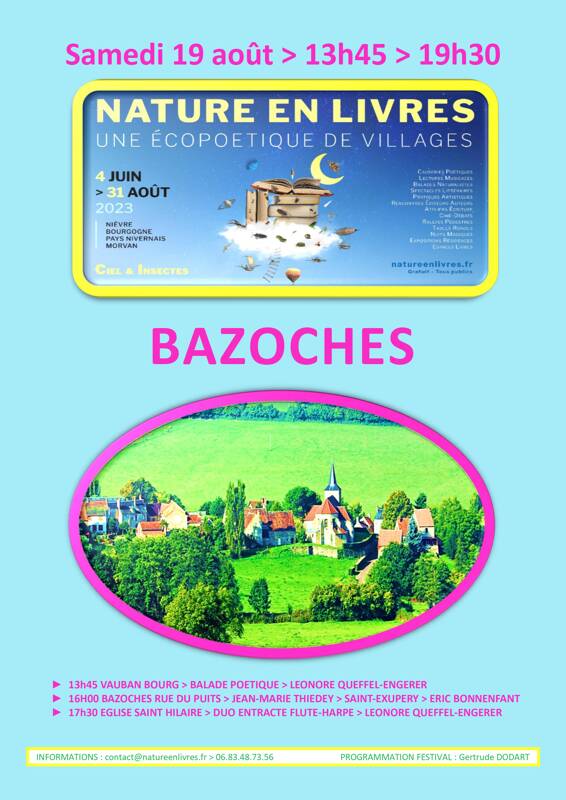 BAZOCHES 25ème village écopoétique de NATURE EN LIVRES FESTIVAL