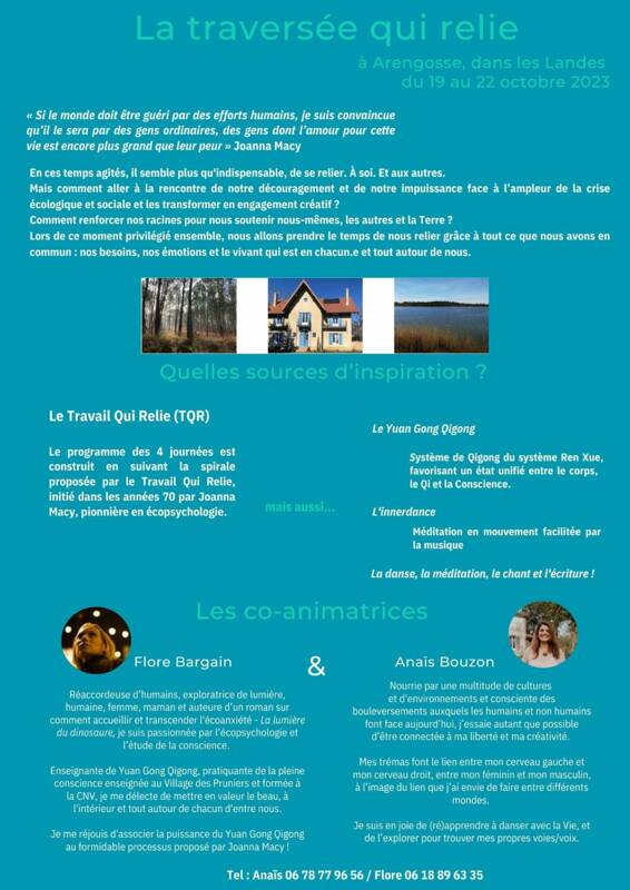 Traversée qui relie - atelier d'écopsychologie