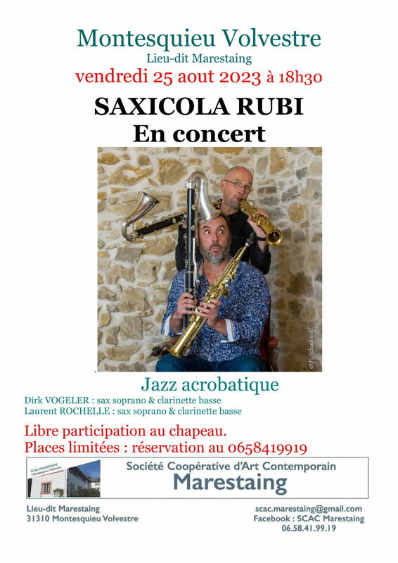 CONCERT :SAXICOLA RUBI, jazz acrobatique