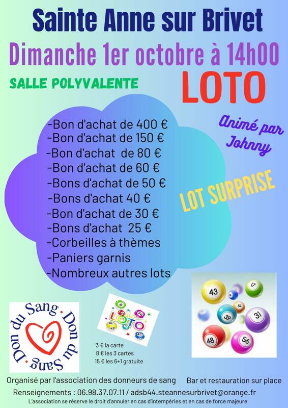 LOTO DU DON DU SANG