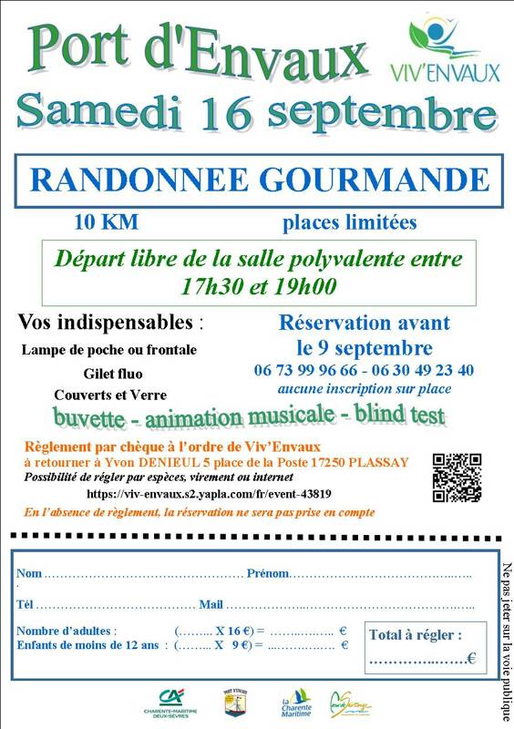Randonnée Gourmande Semi Nocturne du 16 septembre 2023