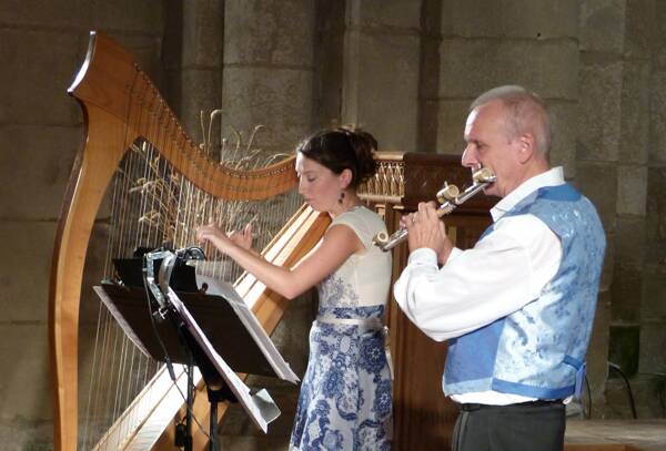 Duo Lazuli - Concert - Yves Brisson, Flûte et Émilie Chevillard, Harpe Celtique