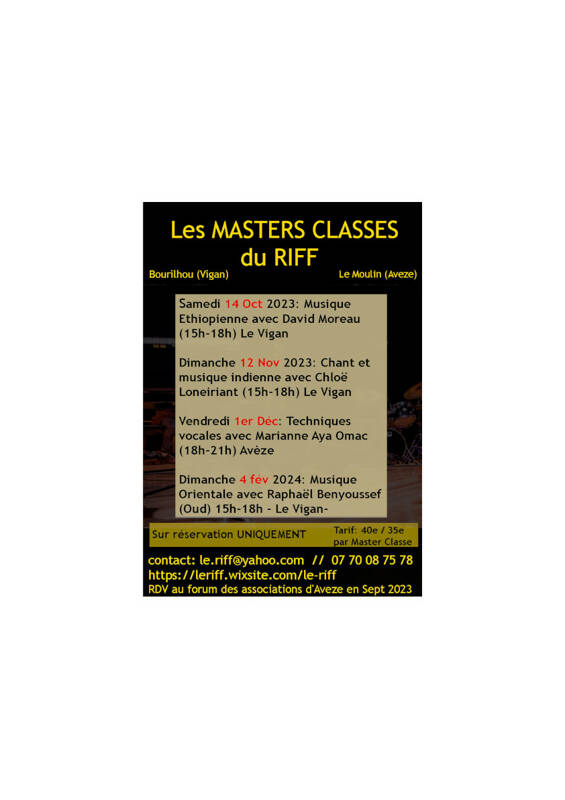 Master Classes de Musique