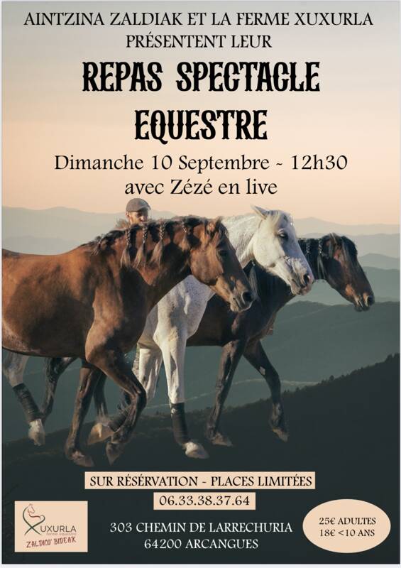 Repas spectacle équestre Arcangues