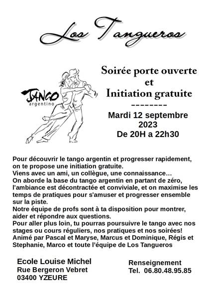 Initiation GRATUITE TANGO ARGENTIN