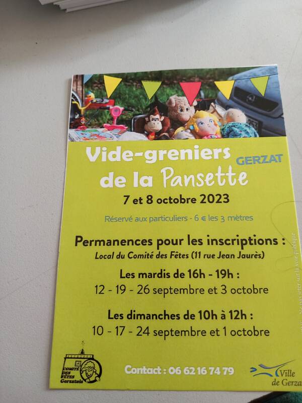 grand vide grenier dans le centre ville de gerza