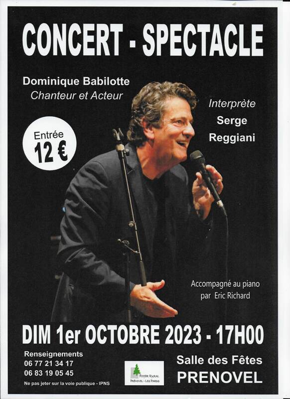 Concert Spetacle à Serge Reggiani