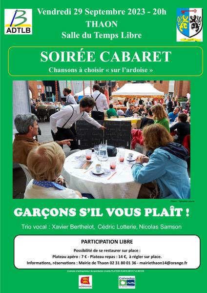 Soirée cabaret avec le groupe GARÇONS S'IL VOUS PLAIT ! 