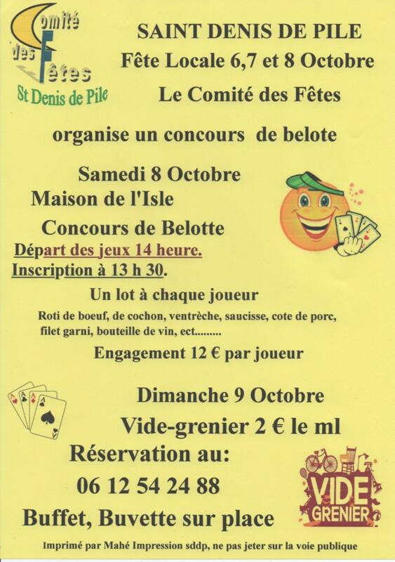 Concours de belote et vide-greniers