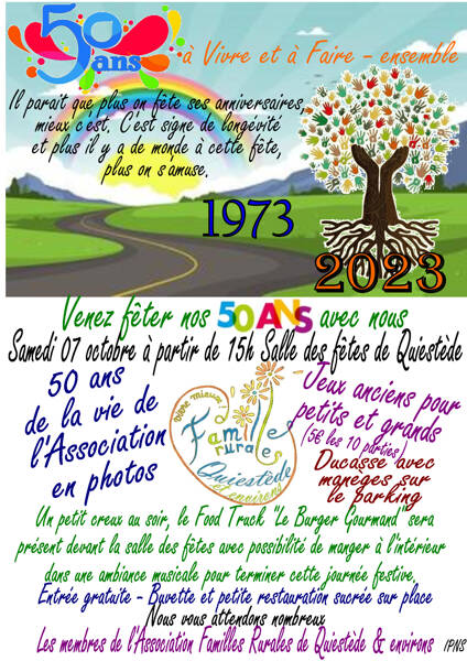 50 ans de l'association familles rurales de Quiestède et environs