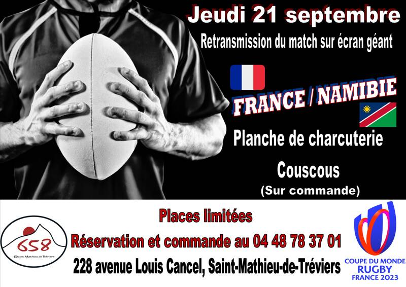 Retransmission match rugby France/Namibie