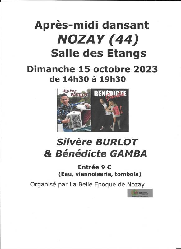 Après-midi dansant à Nozay le 15/10/2023 avec Silvère Burlot et Bénédicte Gamba