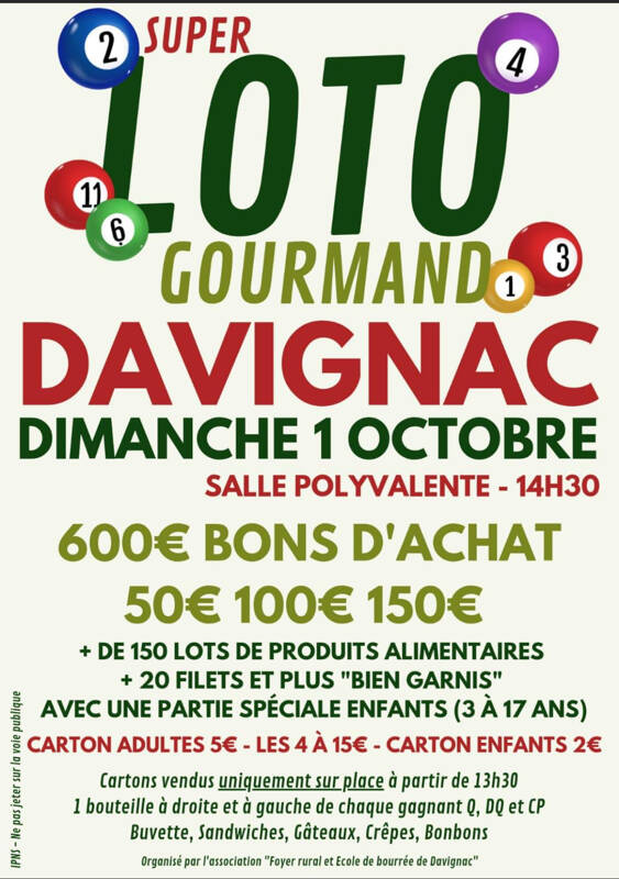 Loto gourmand davignac