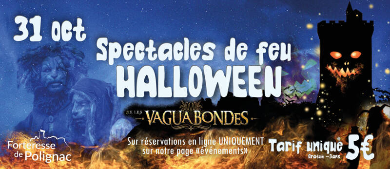 Spectacle de feu d'Halloween