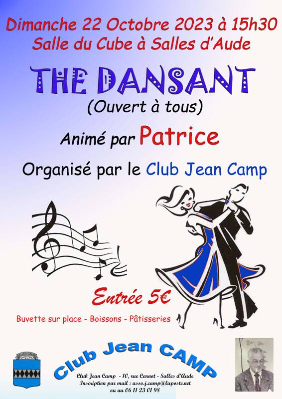 Envie de passer une belle après-midi ? Venez nous rejoindre pour un thé dansant dimanche 22 à la salle du cube à 15:30