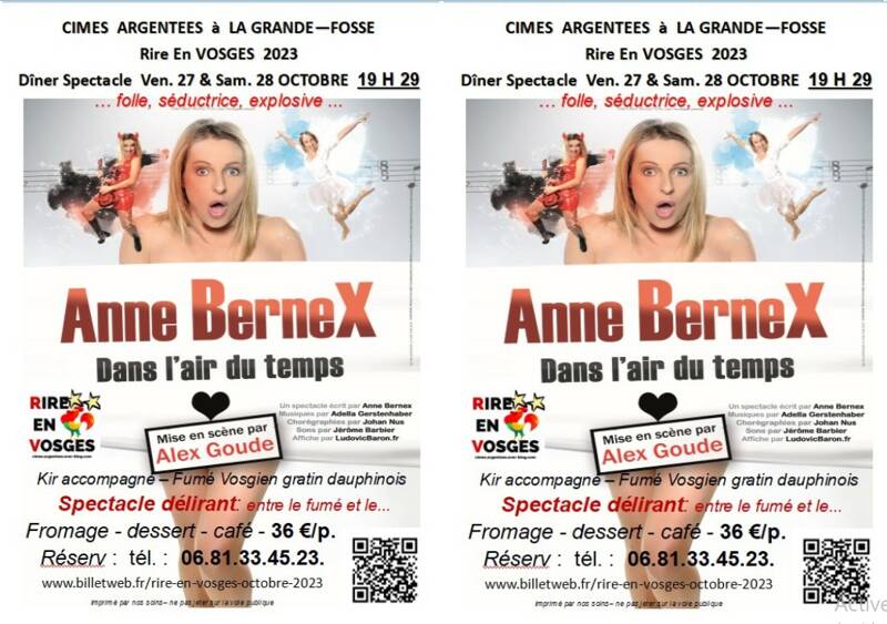 Anne BERTEX à Rire En Vosges – Dîner spectacle –