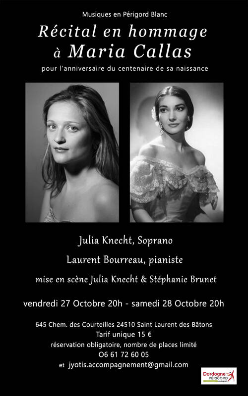 Deux récitals en hommage à Maria Callas