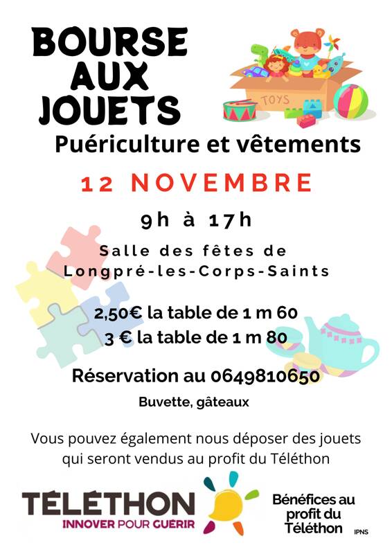 Bourse aux jouets puériculture et vêtements