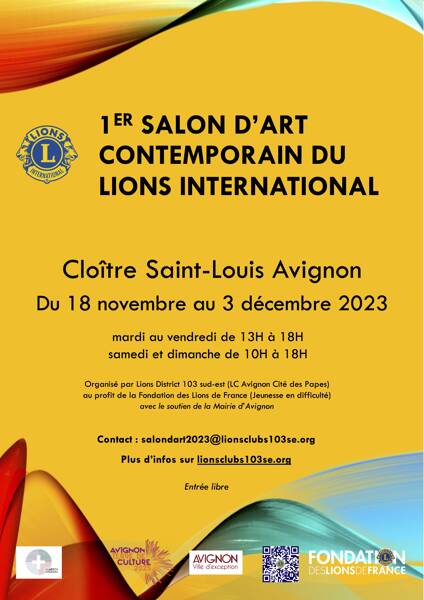 1ER SALON d'ART CONTEMPORAIN du LIONS INTERNATIONAL