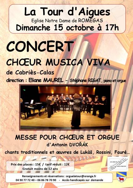 CONCERT CHOEUR MUSICA VIVA de Cabriès-Calas