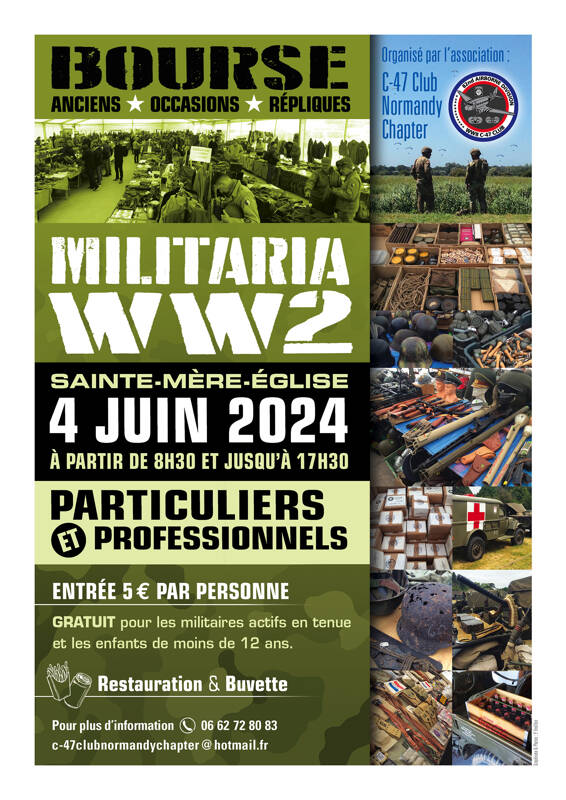 BOURSE MILITARIA DU C-47 CLUB NORMANDY CHAPTER - 4 JUIN 2024