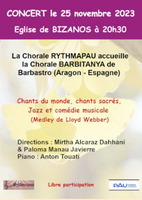 Concert en l'Eglise St Magne de BIZANOS