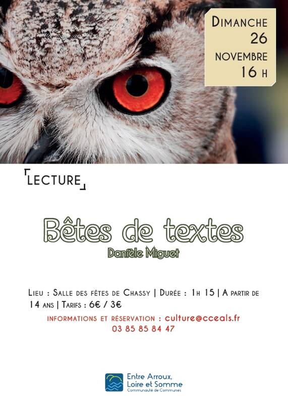 Lecture-spectacle Bêtes de Texte