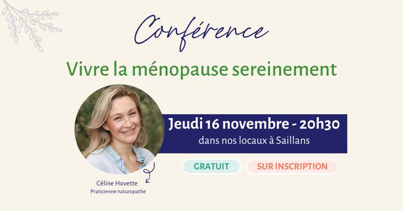 Conférence - Vivre la ménopause sereinement par Céline Hovette x Ladrôme Laboratoire