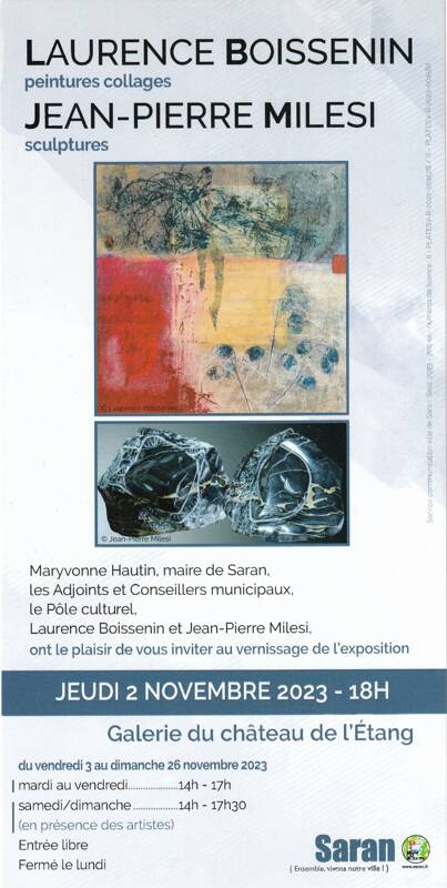Novembre, Exposition d’Art à la Galerie du Château de l’Etang, Saran, 45770